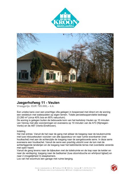 Jaegerhofweg 11 - Veulen - Kroon Makelaardij