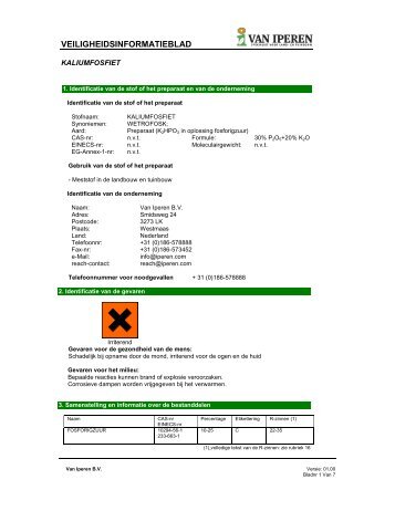 MSDS Kaliumfosfiet Van Iperen [NL-01.00]