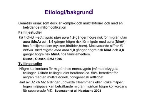 Migrän hos barn och ungdomar Kjell Strandberg - BLF