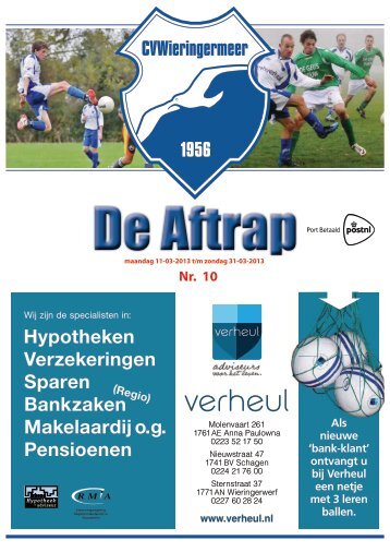 Aftrap 10, seizoen 2012/2013 - CVWieringermeer.nl