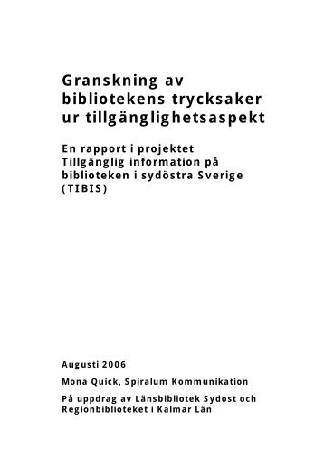 Granskning av trycksaker - Blekinge museum