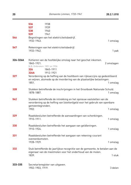 Gemeente Limmen, 1733-1941 - Regionaal Archief Alkmaar