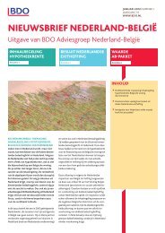 Nieuwsbrief Nederland-België - Bdo