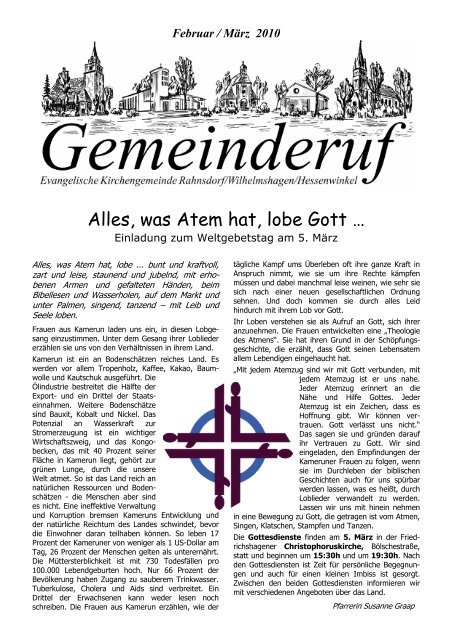 Gemeinderuf 02-03 2010.pdf - Evangelische Kirchengemeinde ...