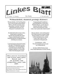 Ausgabe Nr. 22 vom 14. Dezember 2008 - DIE LINKE. Halle /Saale