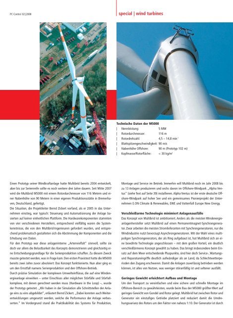 Spezial: PC-Control für Windkraftanlagen - Beckhoff