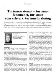 Turismesystemet – turismefenomenet, turismen som erhverv ...