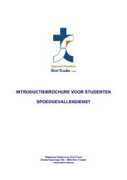 introductiebrochure voor studenten spoedgevallendienst - regionaal ...