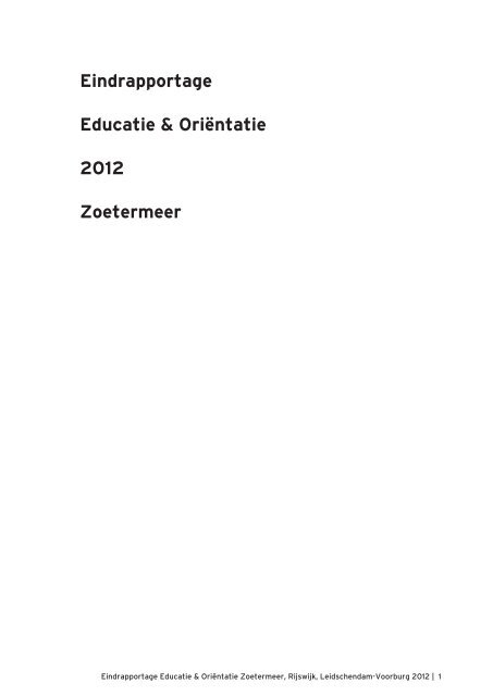Educatie & Oriëntatie Zoetermeer - ID College
