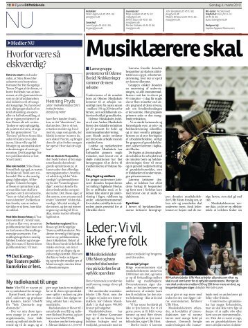 Musiklærere skal arbejde mere - Dansk Musikpædagogisk Forening
