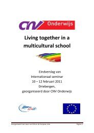 Living together in a multicultural school - CNV Onderwijs