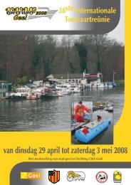 van dinsdag 29 april tot zaterdag 3 mei 2008 - Yachting Club Geel