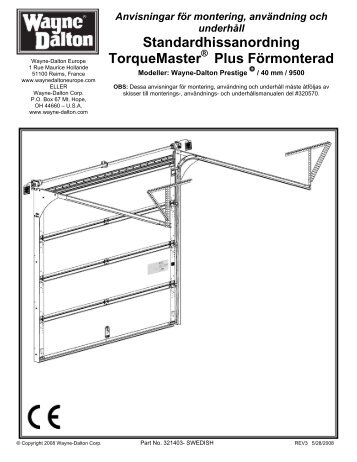 Standardhissanordning TorqueMaster Plus ... - Wayne Dalton