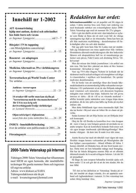 Slut (pdf) - 2000-Talets Vetenskap