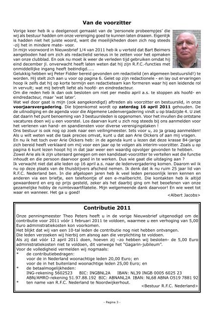 Nieuwsbrief 2-2011 Ruimtevaart Filatelie Club ... - Postzegelblog
