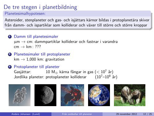 Från snöbollar till planeter (Anders Johansen) (6,2 MB) - Skolverket