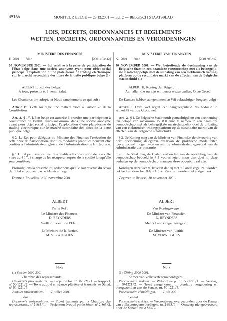 lois, decrets, ordonnances et reglements wetten - Algemene Inspectie