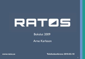 Telefonkonferens OH - Ratos