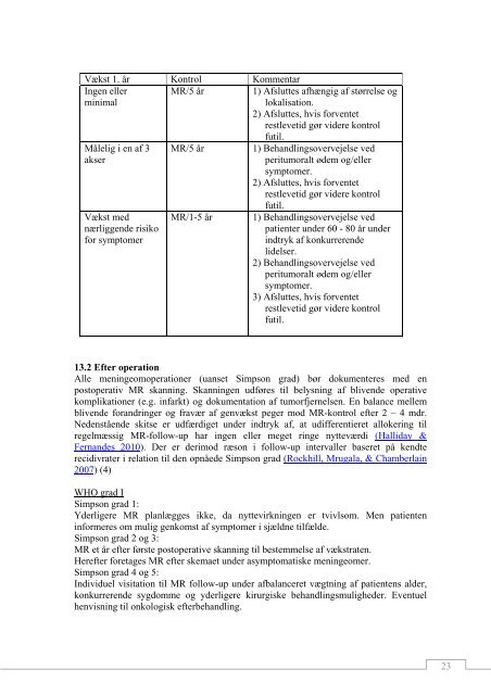 Retningslinjer for behandling af meningeomer - Dansk Neurologisk ...