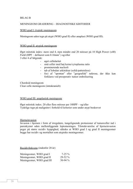 Retningslinjer for behandling af meningeomer - Dansk Neurologisk ...