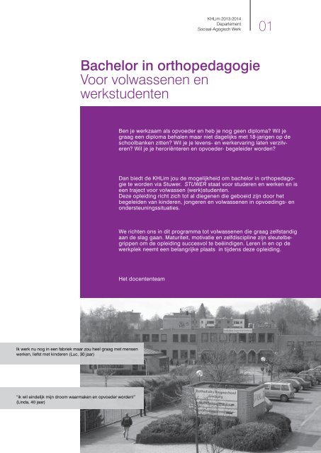 Bachelor in orthopedagogie Voor volwassenen en ... - KHLim