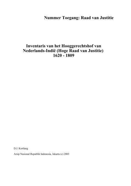 Hoge Raad van Justitie - TANAP databases