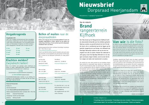 Nieuwsbrief nr 1 2011 - Dorpsraad Heerjansdam