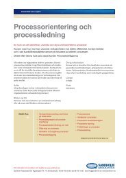 Processorientering och processledning - Sandholm Associates