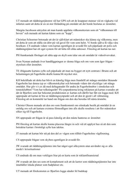 Protokoll från Årsmöte juni 2007 - Fagerholms Vägförening