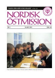 NR 1 MARS 2011 ÅRG 48 - Nordisk Östmission