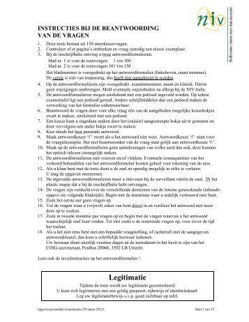 Legitimatie - NIV-Net