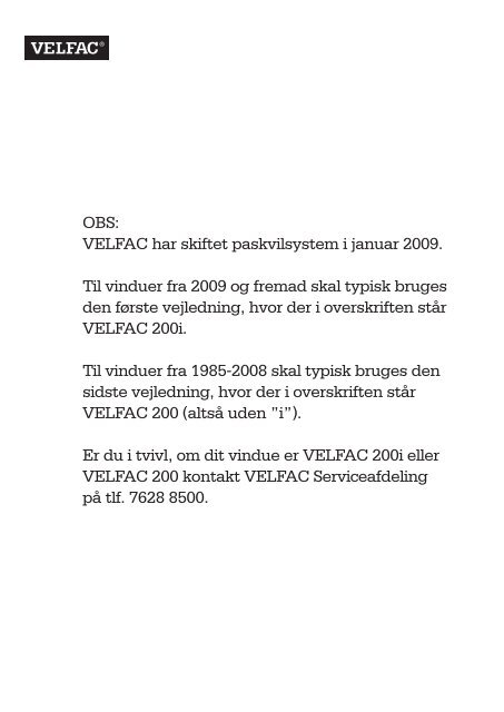 Servicevejl_V200_og_V200i_webshop - Velfac