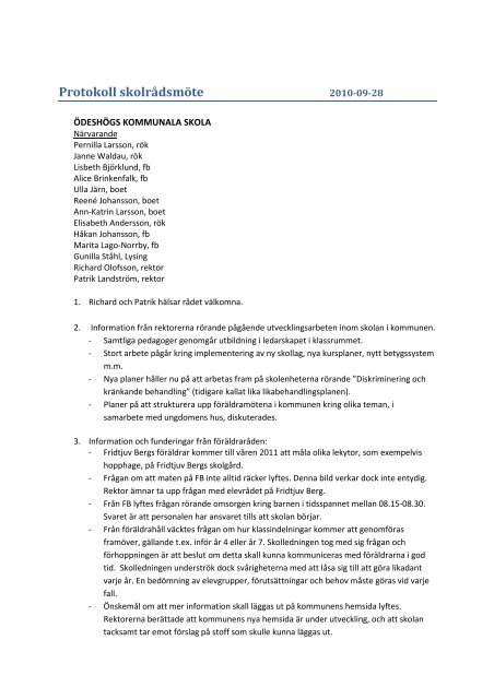 Skolrådsmöte 2010 09 28.pdf - Ödeshögs kommun