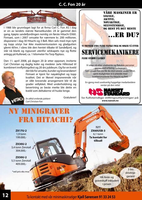 120 tonns Hitachi til Norsk Stein - Nasta AS