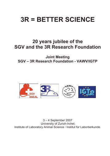 3R = BETTER SCIENCE - Stiftung Forschung 3R