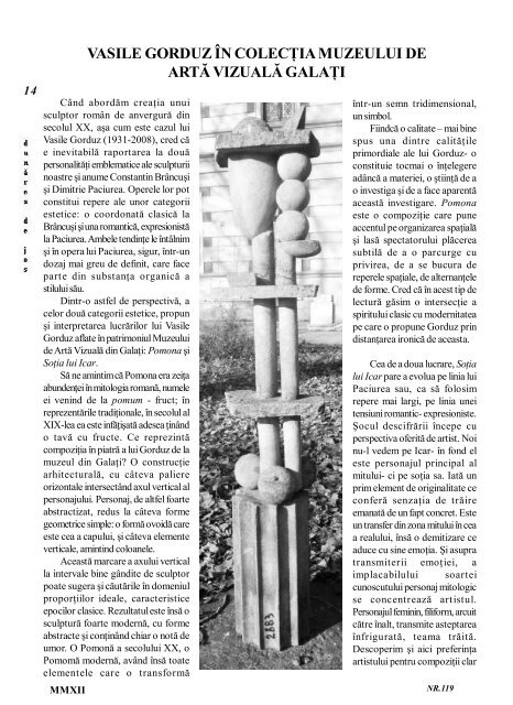 Revista “Dunărea de Jos” – Nr.119 - Centrul Cultural Dunarea de ...