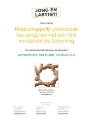 Maatschappelijk participatie van jongeren met een ... - Jong en lastig