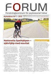 Nationella Spelhjälpen – självhjälp med resultat - Forum