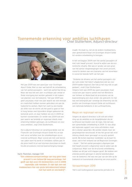 Jaarverslag 2009.pdf - Groningen Airport Eelde