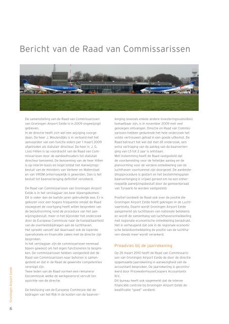 Jaarverslag 2009.pdf - Groningen Airport Eelde