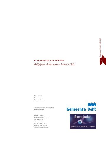 Bedrijvigheid, Arbeidsmarkt en Ruimte in Delft - Bureau Louter
