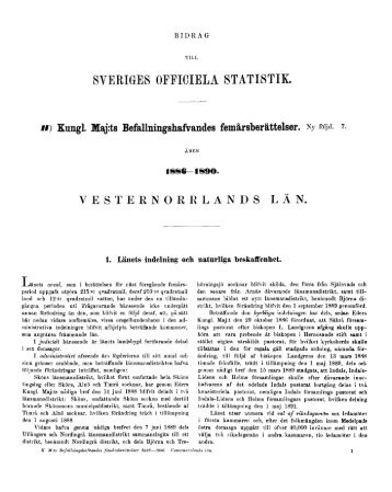 1886-1890 Västernorrlands län - Statistiska centralbyrån