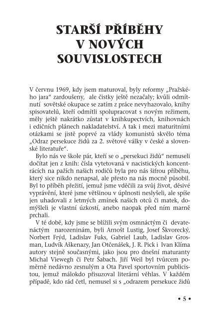STARŠÍ PŘÍBĚHY V NOVÝCH SOUVISLOSTECH - WebTolerance.cz