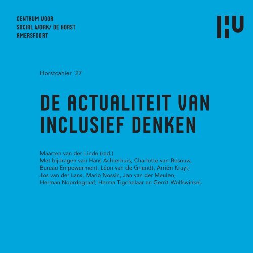 DE ACTUALITEIT VAN INCLUSIEF DENKEN - Hogeschool Utrecht