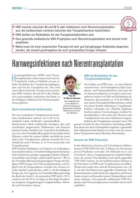 02/2012 - Harnwegsinfektionen - Was ist Nephrologie?