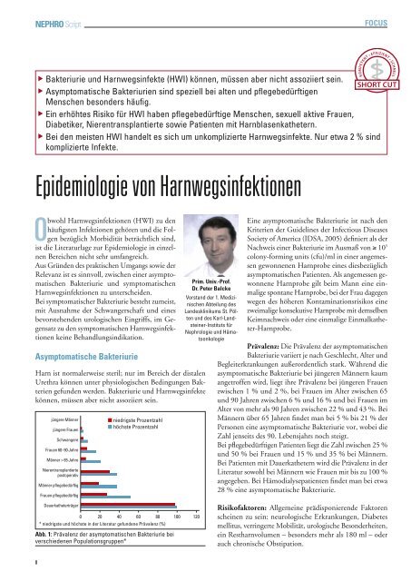 02/2012 - Harnwegsinfektionen - Was ist Nephrologie?