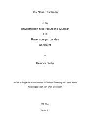 Das Neue Testament in die ostwestfälisch-niederdeutsche Mundart ...