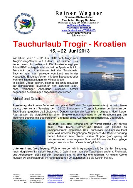 Tauchurlaub Trogir - Kroatien - Tauchclub Happy Bubbles