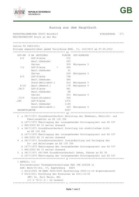 Grundbuchsauszug (PDF Download) - ra-maier.at