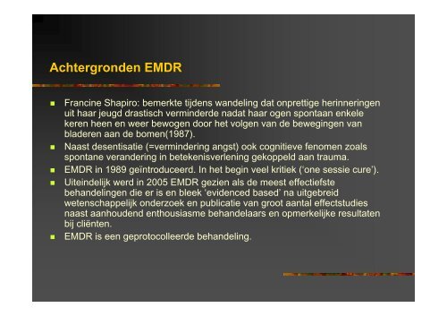 Exploring EMDR-therapy and tinnitus - Ned.Ver.Audiologie